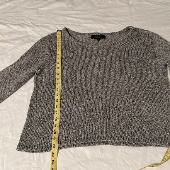 Rag & Bone gray linen and wool blend cropped sweater. Size medium. - Picture 6 of 11